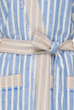 Aurora robe in  Maya Blue Stripes