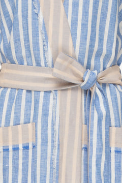 Aurora robe in  Maya Blue Stripes