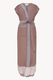 Aurora robe in Rose Taupe