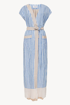 Aurora robe in  Maya Blue Stripes