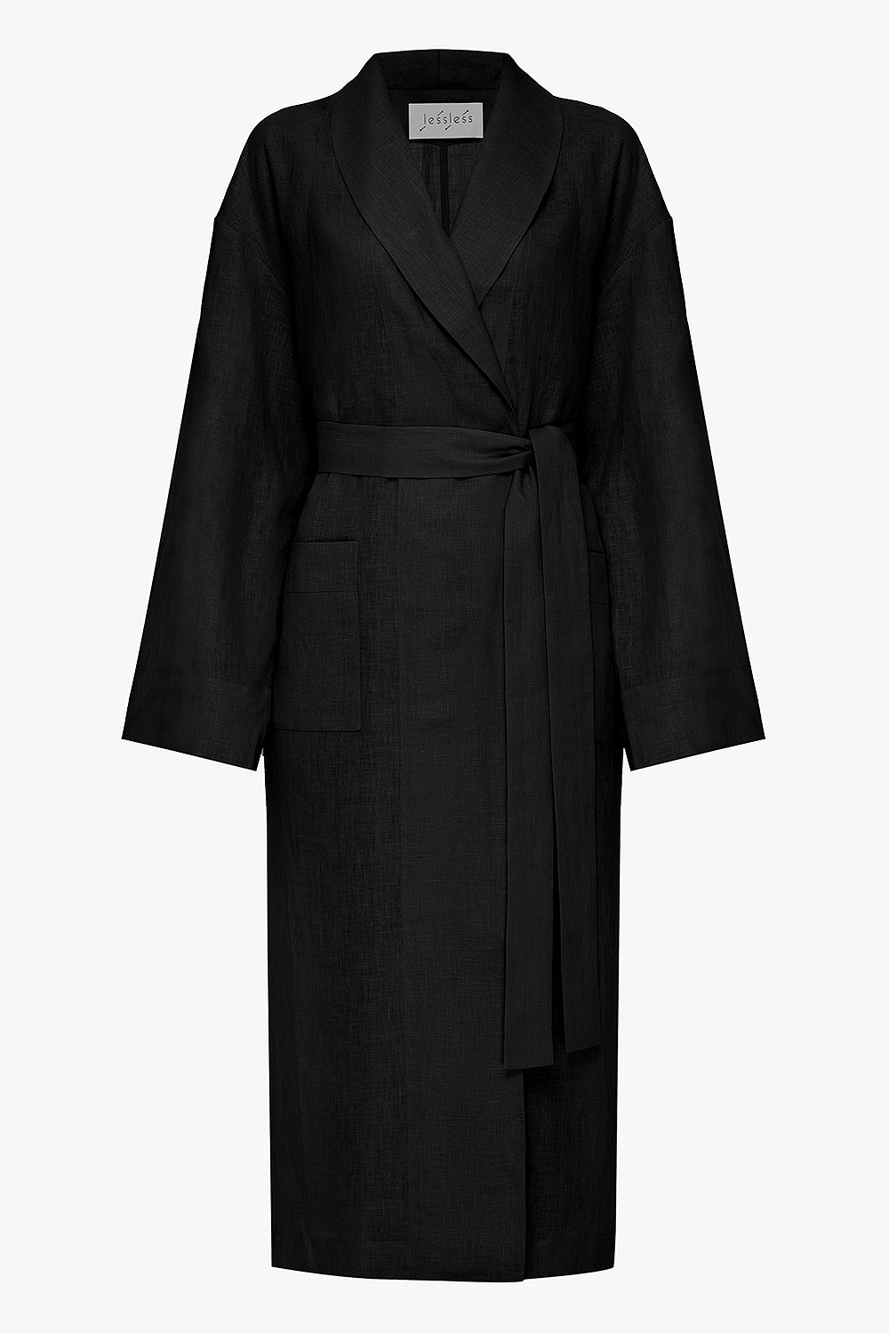 black linen dressing gown Montserrat Dress