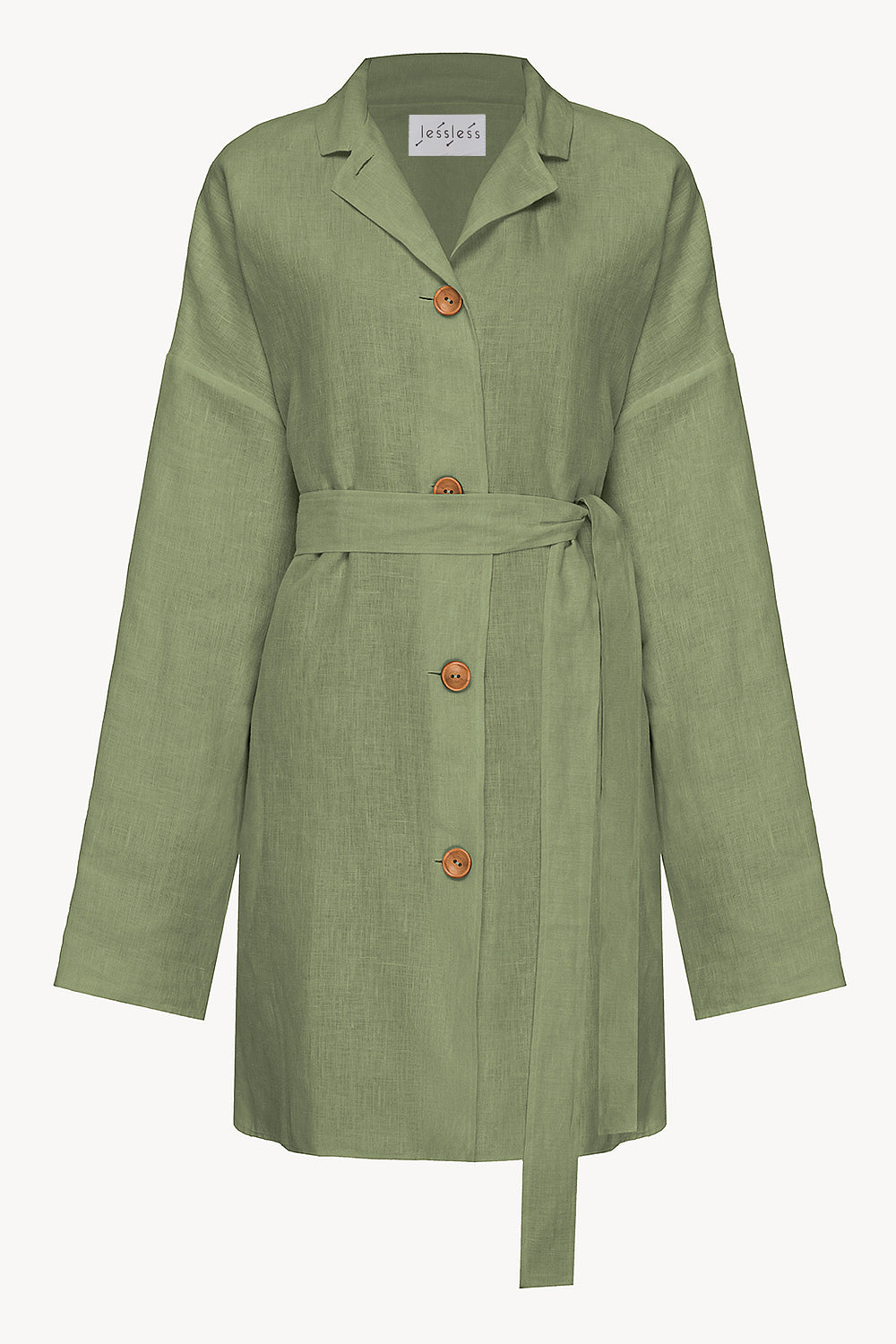 Green linen shirt best sale dress