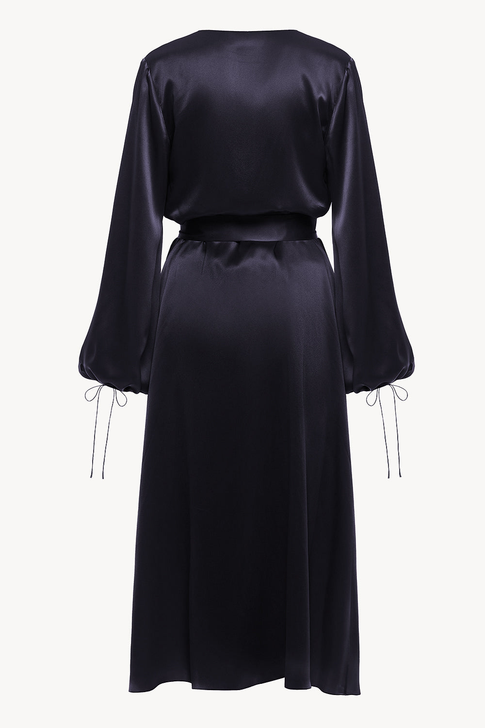 blue dress for baby girl LESSLESS – Wrap Silk Dress in Navy M