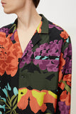 Men pajama set in floral black