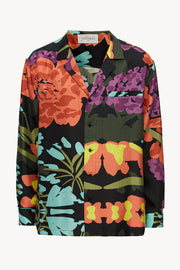 Men pajama set in floral black