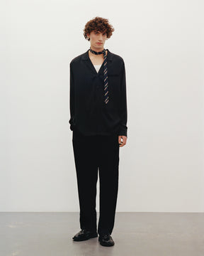 Everywear Pajama Silk Set in Black