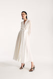 Floaty Chiffon Midi Dress in White