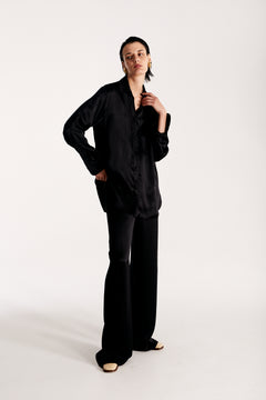 Fluid Silk Pants in Black