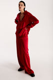 Silk Shirt in Cherry Red