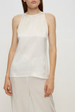 Silk Halterneck Top in White
