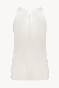 Silk Halterneck Top in White