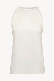Silk Halterneck Top in White