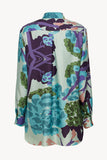 Silk Shirt in Floral Blue