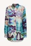 Silk Shirt in Floral Blue