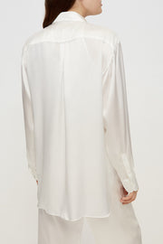 Women pajama lightweight shirt in white