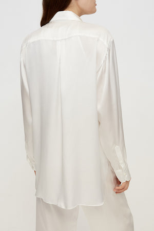 Women pajama lightweight shirt in white