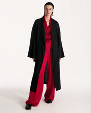 Linen Robe in Black
