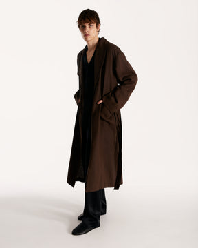 Linen Robe in Brown