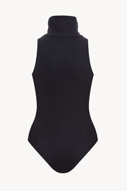 Cashmere blend sleeveless turtleneck bodysuit