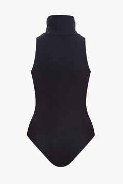 Cashmere blend sleeveless turtleneck bodysuit