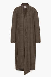 Alpaca Wool Housecoat With Attached Scarf
