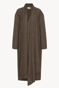 Alpaca Wool Housecoat With Attached Scarf