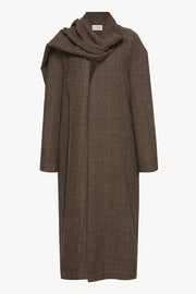 Alpaca Wool Housecoat With Attached Scarf