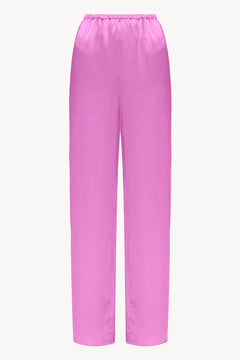 Women silk pajama fluid set in pink