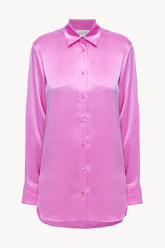 Women silk pajama fluid set in pink