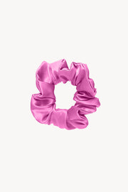 Pink silk scrunchie