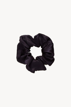 Navy silk scrunchie