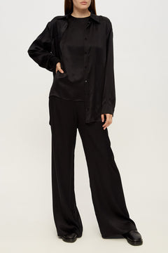 Women pajama lightweight shirt in black