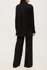 Women pajama lightweight shirt in black