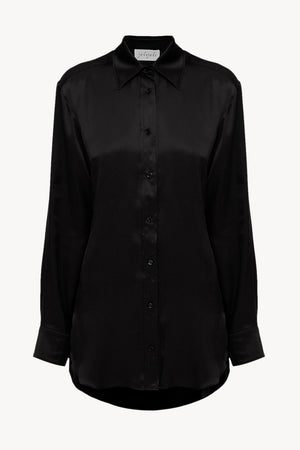 Women pajama lightweight shirt in black