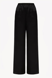 Women pajama fluid pant in black