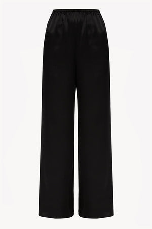 Women pajama fluid pant in black