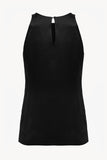 Halterneck pajama top in black