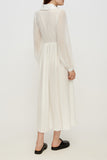 Floaty Chiffon Midi Dress in White
