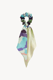 Silk Hair Ties Gift Set in Floral Black