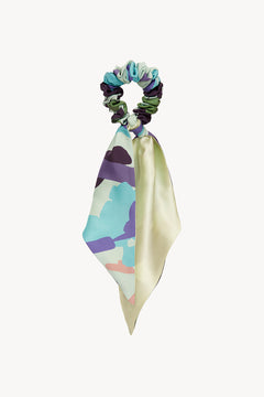 Silk Hair Ties Gift Set in Floral Black