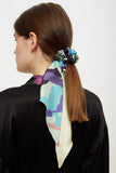 Silk Hair Ties Gift Set in Floral Black