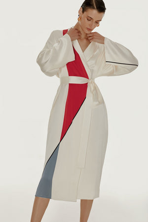 Reversible white robe
