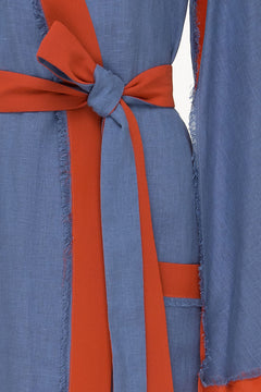 Desert Robe in Blue & Dark Amber
