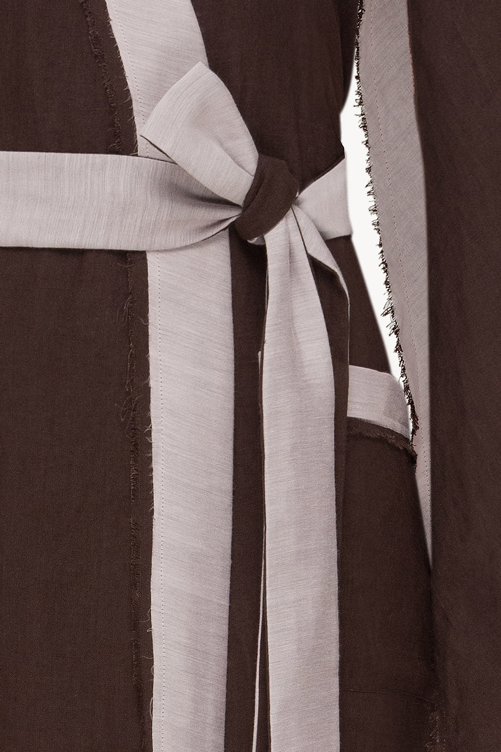 Desert Robe in Chocolate & Cream