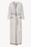 Halos Robe in Dusted Lines on White