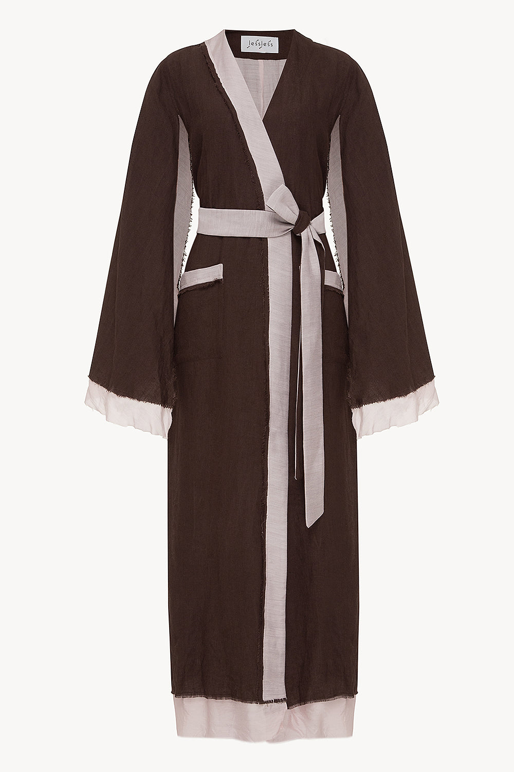 Desert Robe in Chocolate & Cream