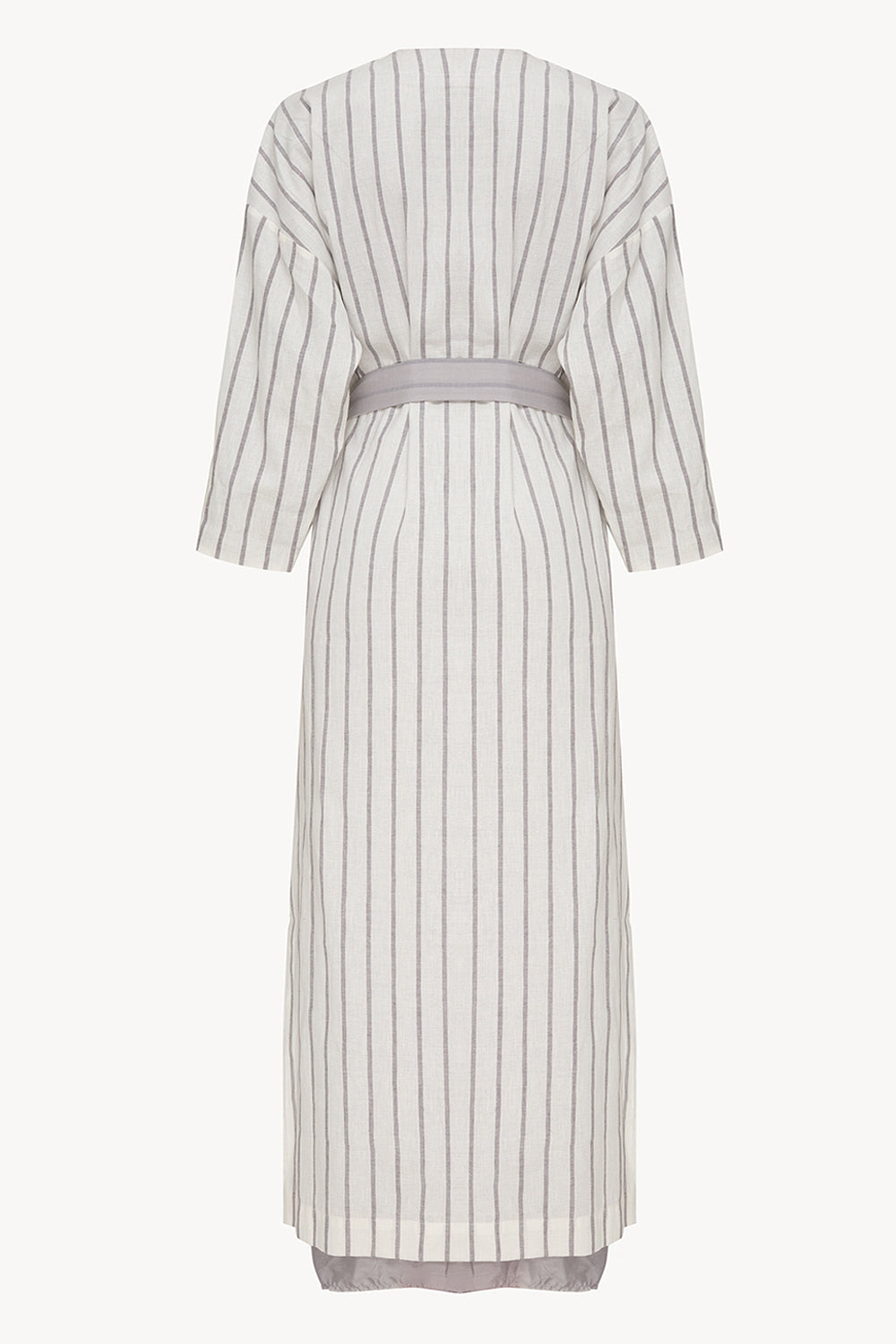 Halos Robe in Dusted Lines on White