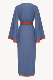 Desert Robe in Blue & Dark Amber