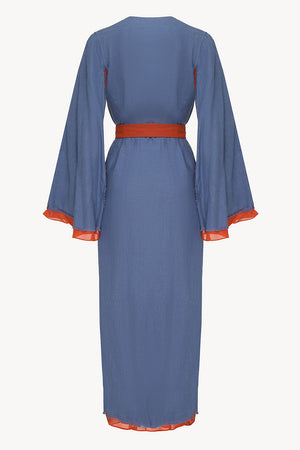 Desert Robe in Blue & Dark Amber