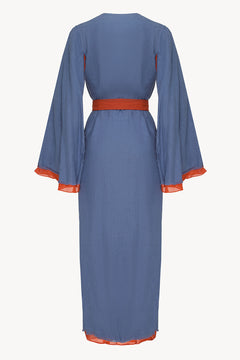 Desert Robe in Blue & Dark Amber